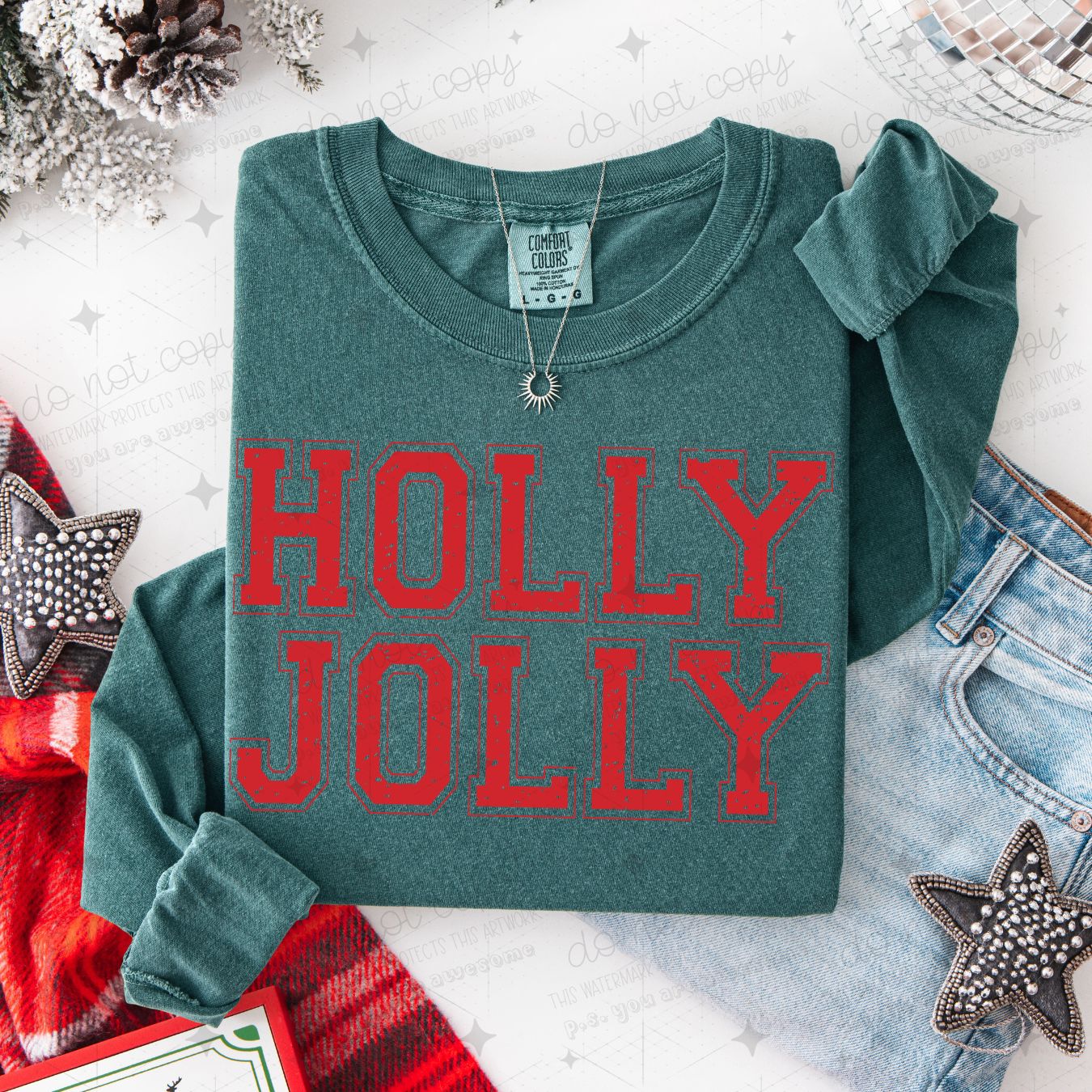 HOLLY JOLLY - DTF TRANSFER