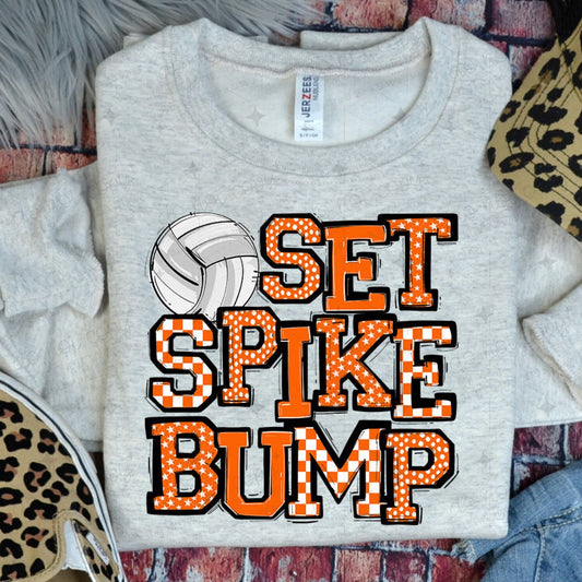SET SPIKE BUMP - ORANGE - DTF TRANSFER