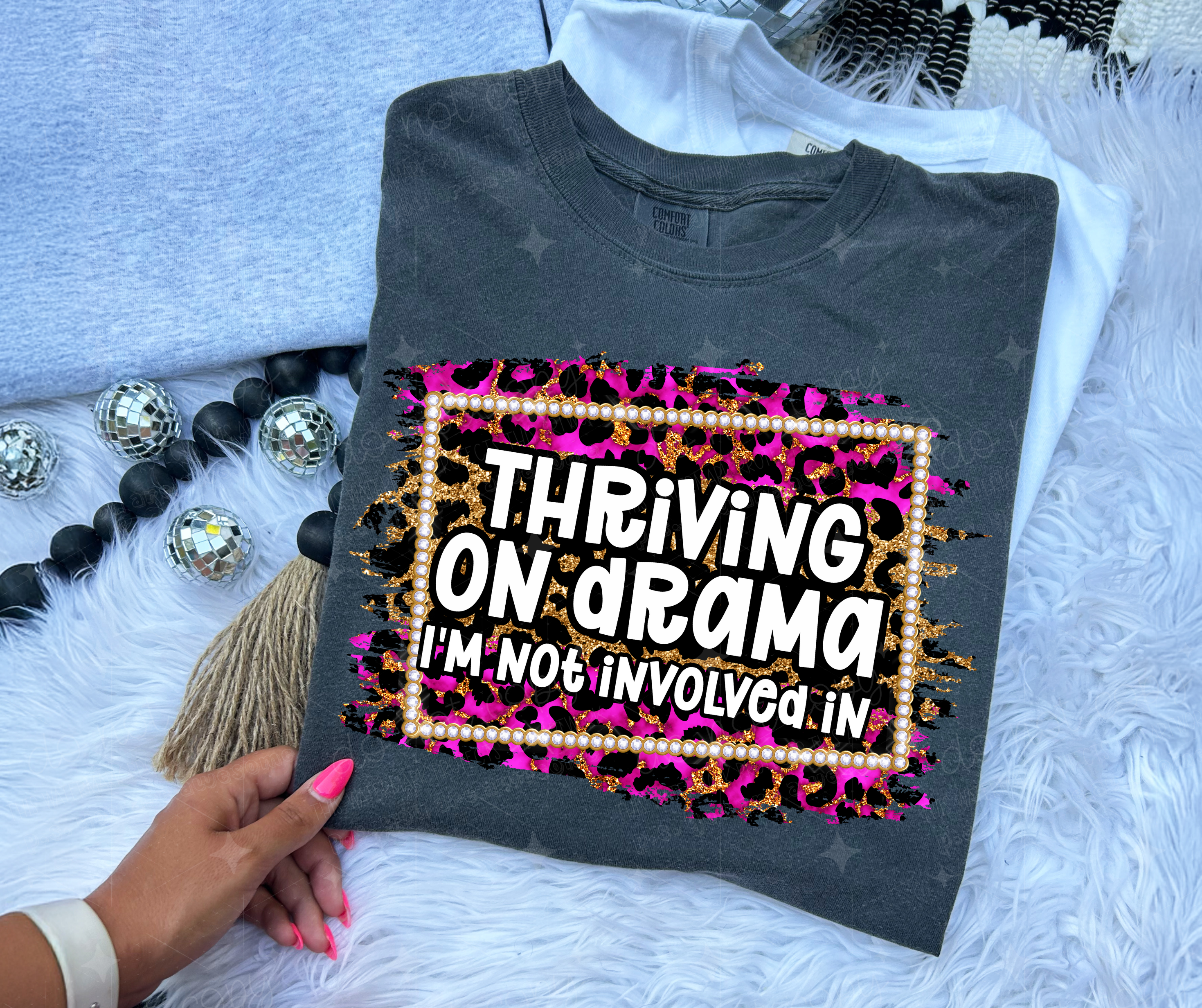Not Involved Logo THRIVING ON DRAMA I'M NOT INVOLVED IN - DTF TRANSFER – shopollieandco