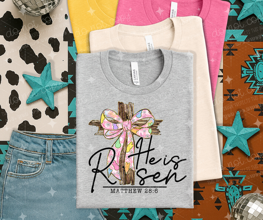 HE IS RISEN BLACK - DTF TRANSFER