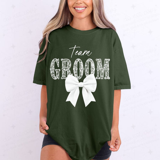 COQUETTE TEAM GROOM - FAUX LACE - DTF TRANSFER