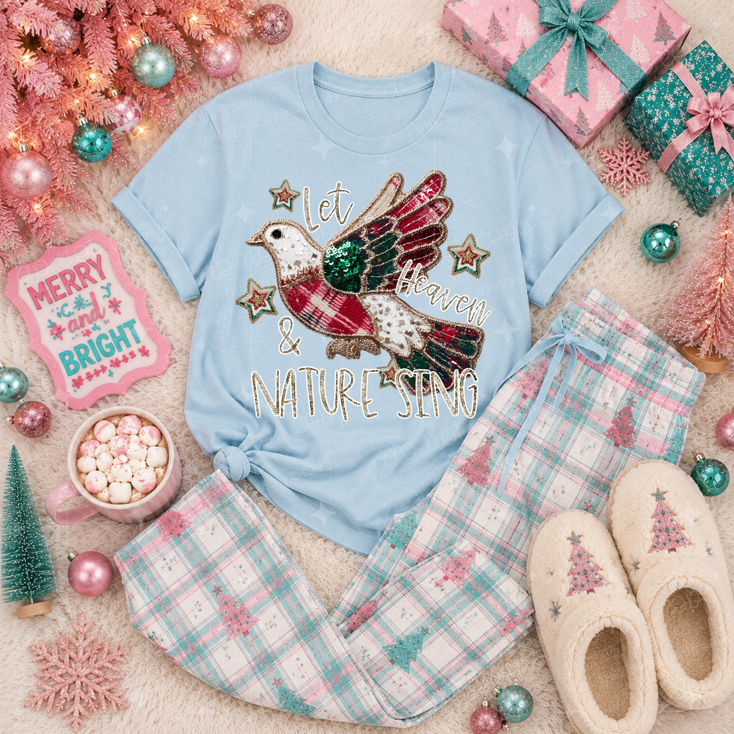 LET HEAVEN AND NATURE SING - FAUX EMBROIDERY - DTF TRANSFER