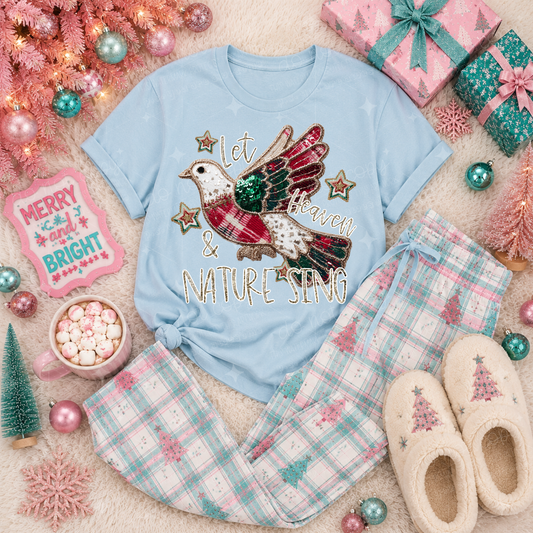 LET HEAVEN AND NATURE SING - FAUX EMBROIDERY - DTF TRANSFER