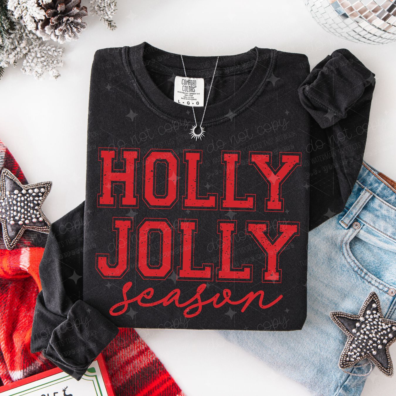 HOLLY JOLLY SEASON - DTF TRANSFER