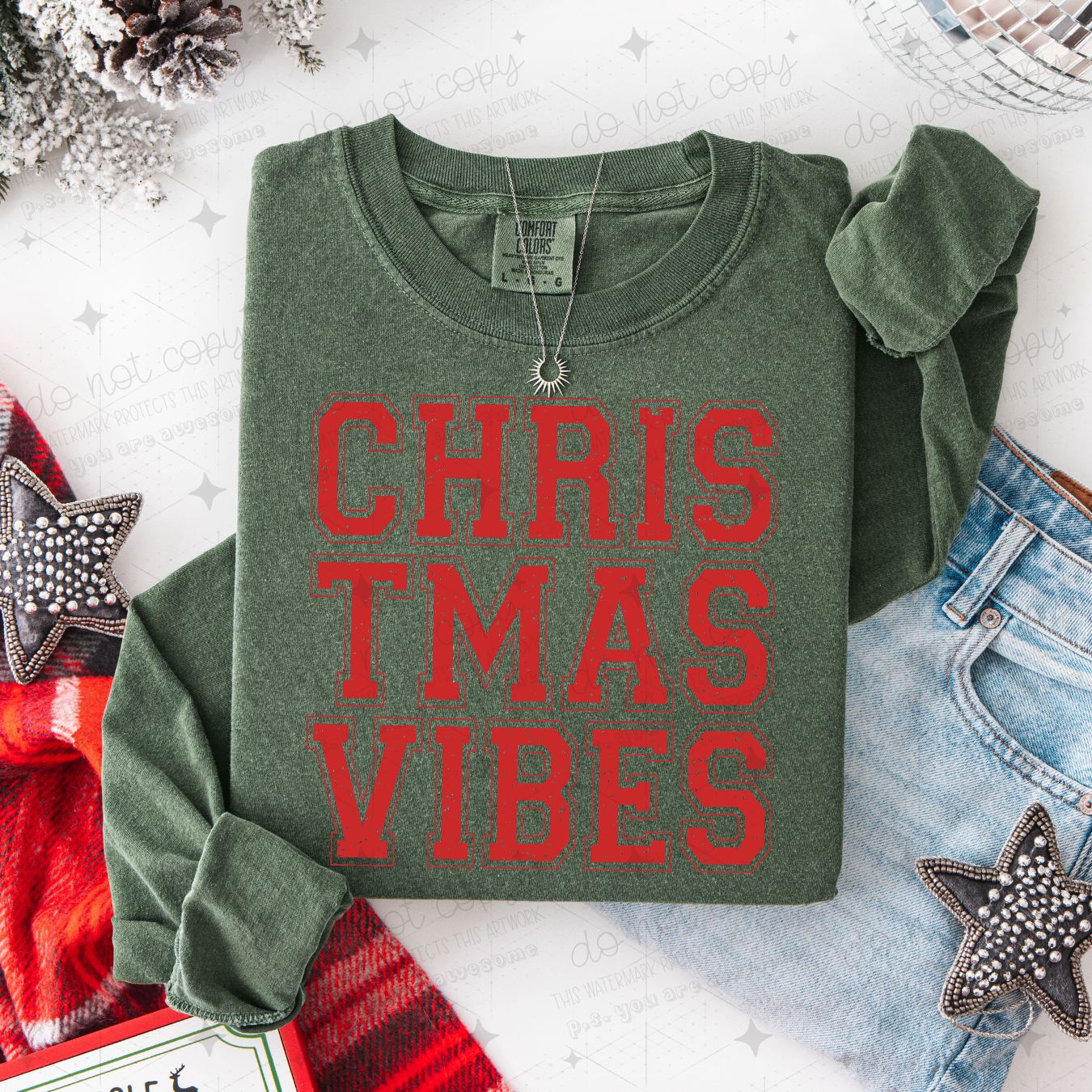 CHRISTMAS VIBES - DTF TRANSFER