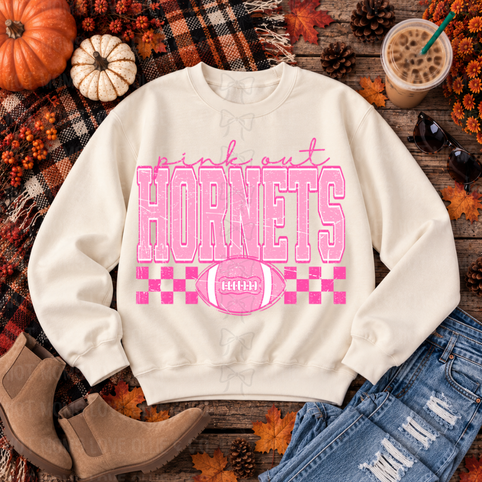 PINK OUT CHECKERED MASCOTS - DTF TRANSFER
