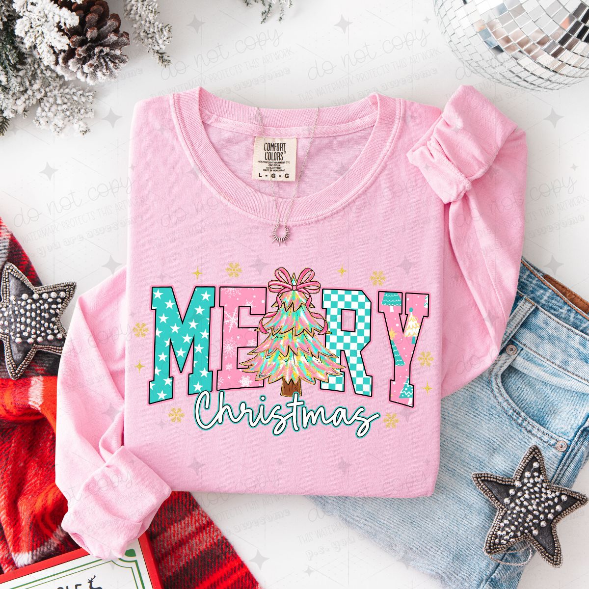 COQUETTE MERRY CHRISTMAS - DTF TRANSFER