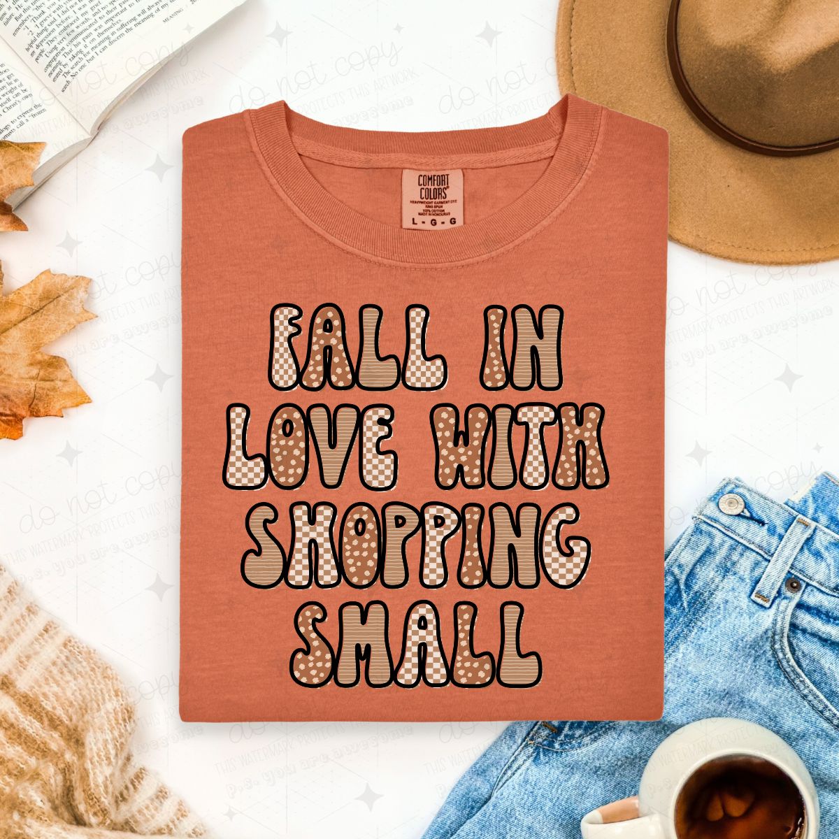 FALL IN LOVE WITH SHOPPING SMALL - DTF TRANSFER