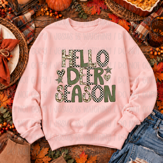 HELLO DEER SEASON - DTF TRANSFER