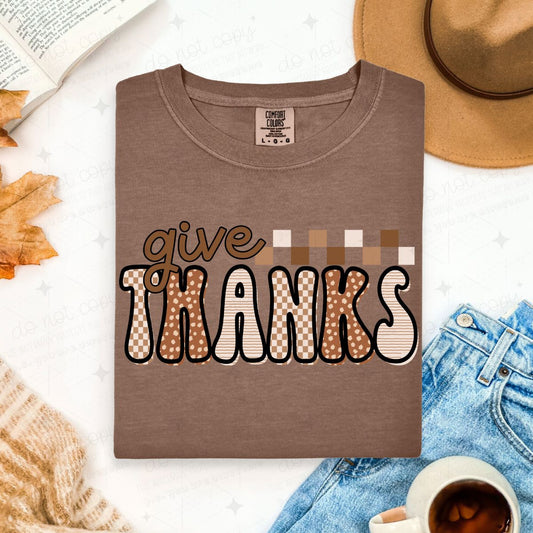 GIVE THANKS - DTF TRANSFER