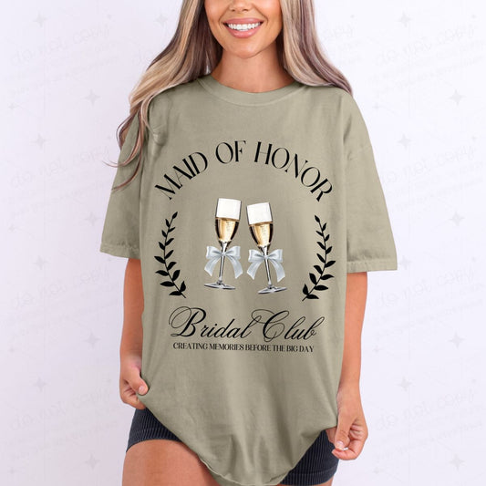 COQUETTE MAID OF HONOR W/ GLASSES - DTF TRANSFER