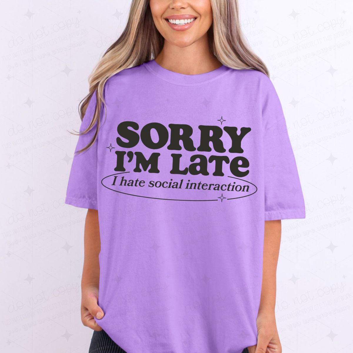 SORRY I'M LATE - DTF TRANSFER