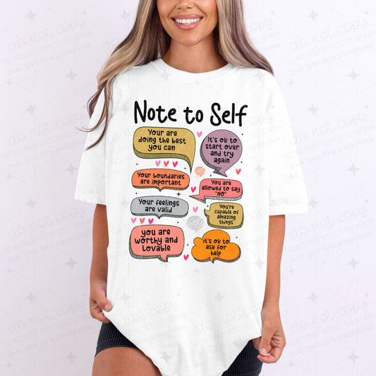 NOTE TO SELF - DTF TRANSFER