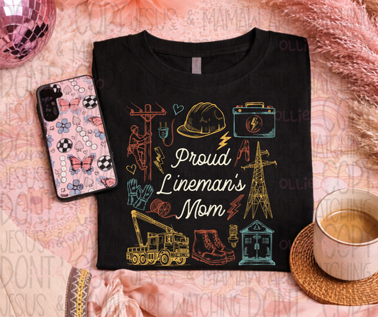 PROUD LINEMAN'S MOM - DTF TRANSFER
