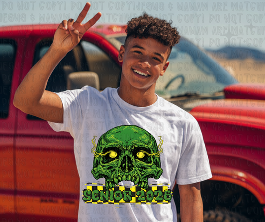 SENIOR 2026 SKULL - DTF TRANSFER