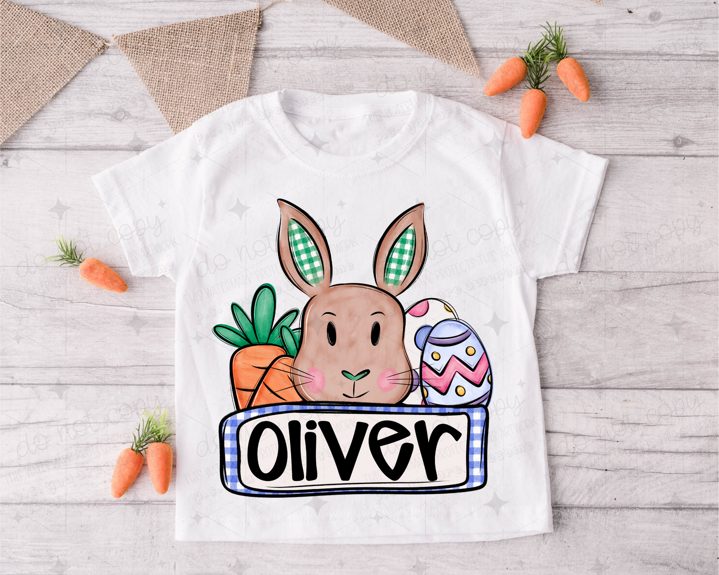 Easter nameplate with bunny