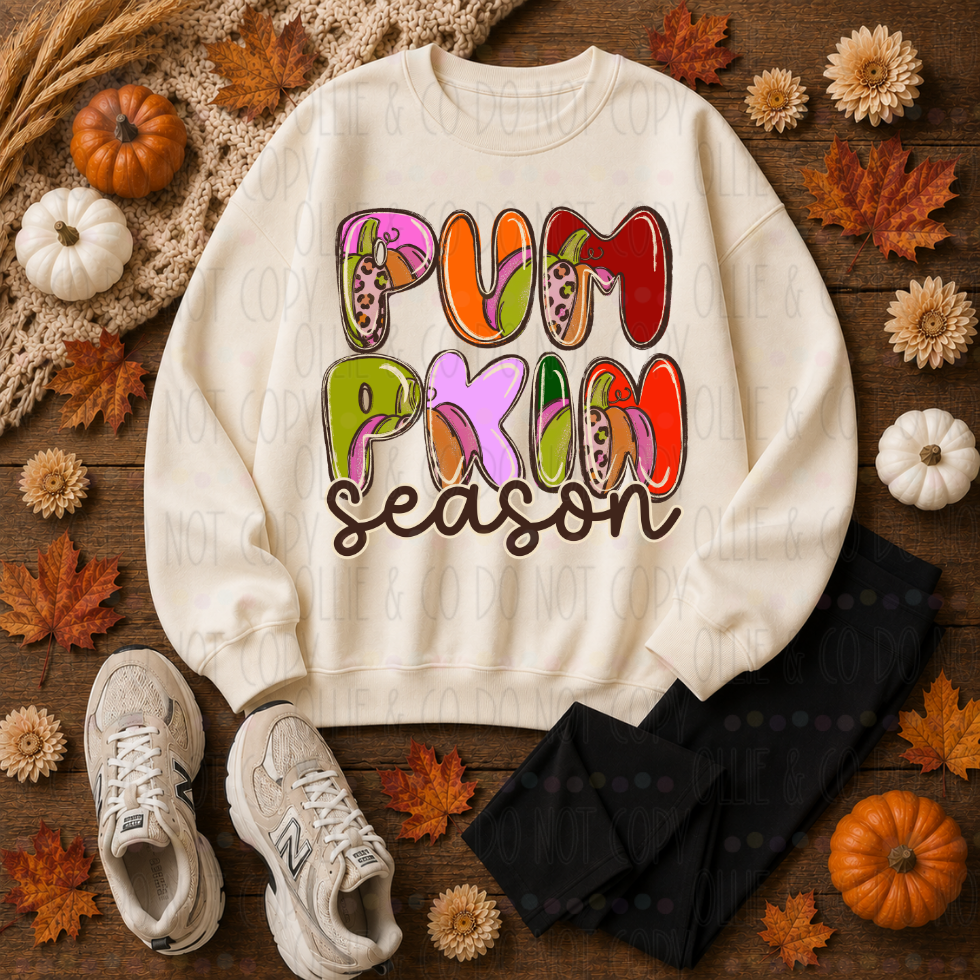 PUMPKIN SEASON DOODLE - DTF TRANSFER