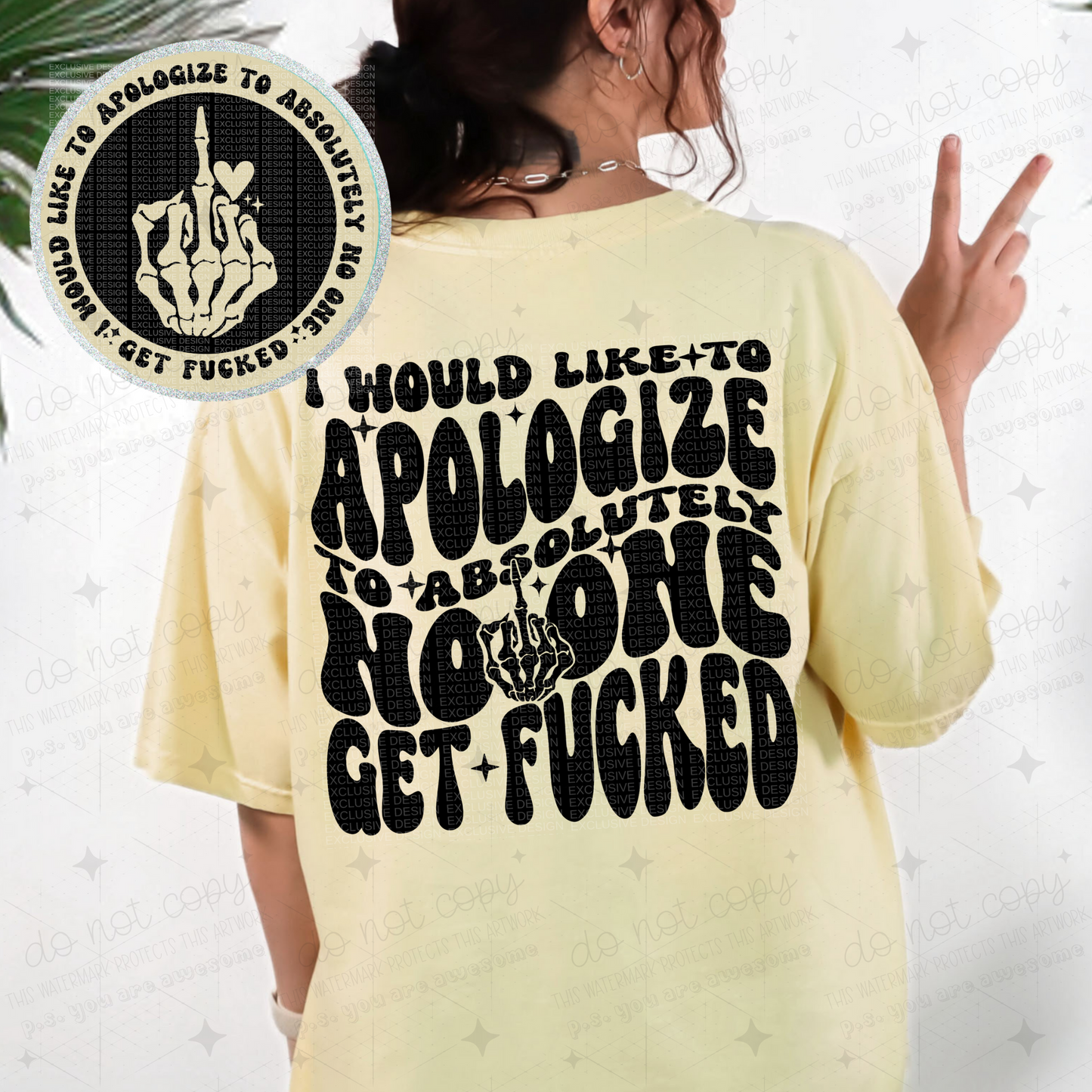 I would like to apologize- Front & Back *Ollie & Co. Exclusive*