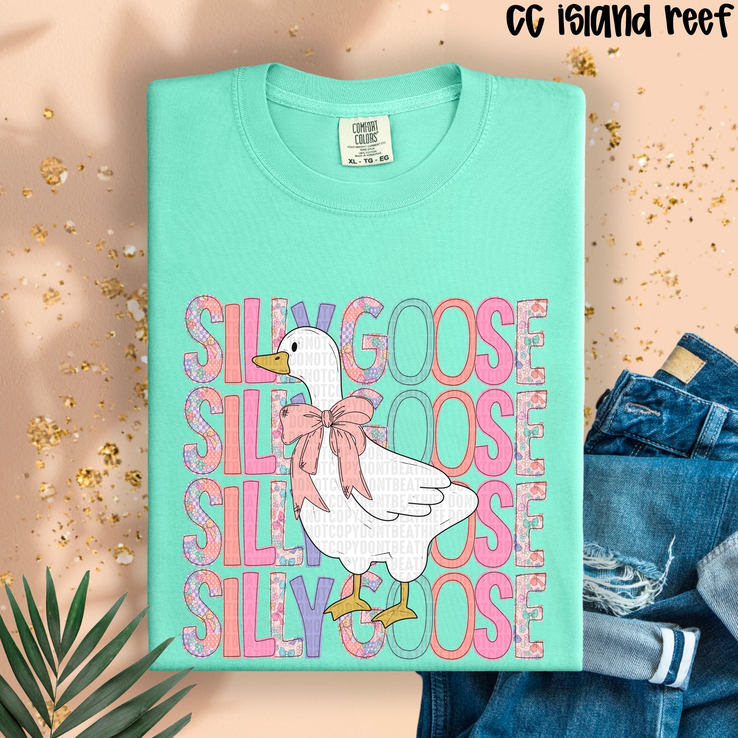 SILLY GOOSE BOWS FLOWERS - DTF TRANSFER