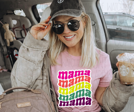 RETRO MAMA STACKED - DTF TRANSFER