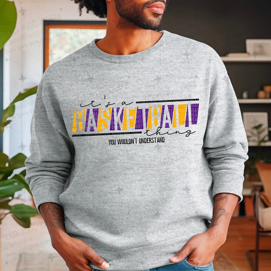 IT'S A BASKETBALL THING - PURPLE/YELLOW - DTF TRANSFER