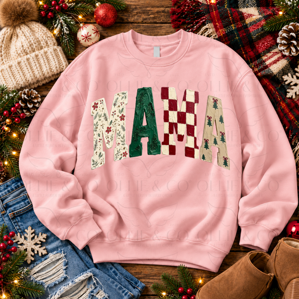 MAMA CHRISTMAS AESTHETIC - FAUX PAINT - DTF TRANSFER