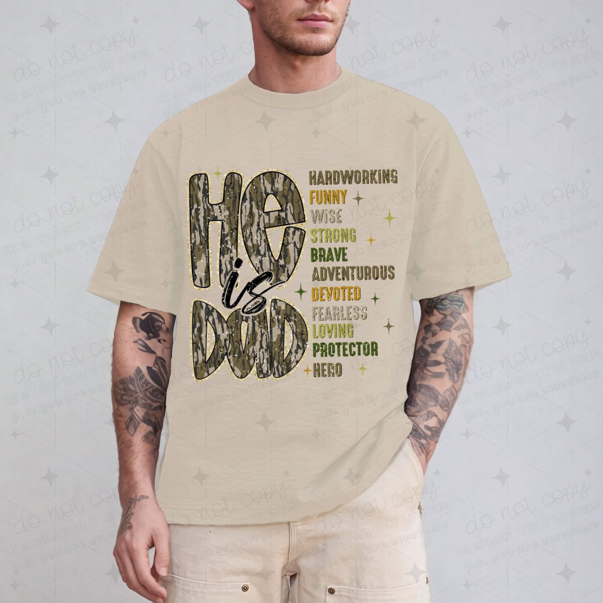 HE IS DAD - DTF TRANSFER