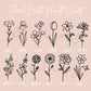 MAMA (GRANDMA,MIMI ETC) W/ BIRTH FLOWER - COMPLETED TEE