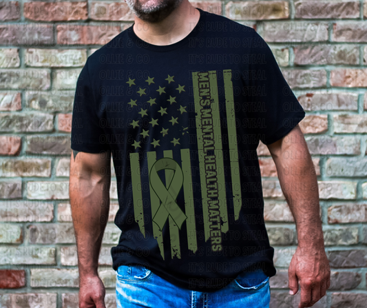 MEN'S MENTAL HEALTH FLAG - *OLLIE & CO EXCLUSIVE* - DTF TRANSFER*