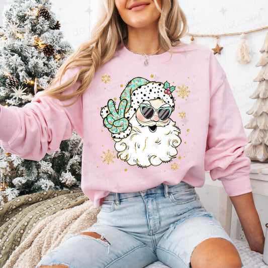PEACE SIGN SANTA - DTF TRANSFER