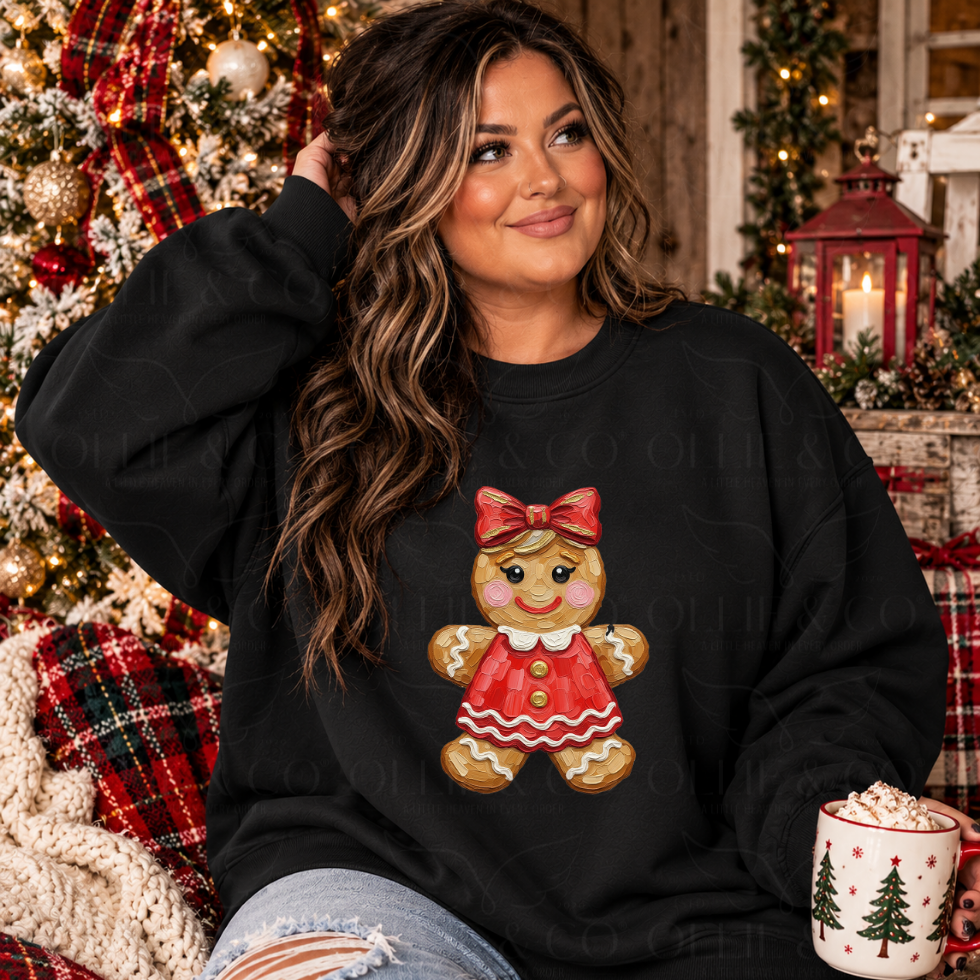 GINGERBREAD GIRL - FAUX PAINT - DTF TRANSFER