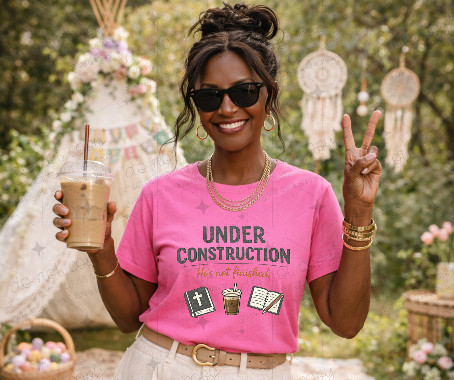 UNDER CONSTRUCTION HE'S NOT FINISHED - DTF TRANSFER