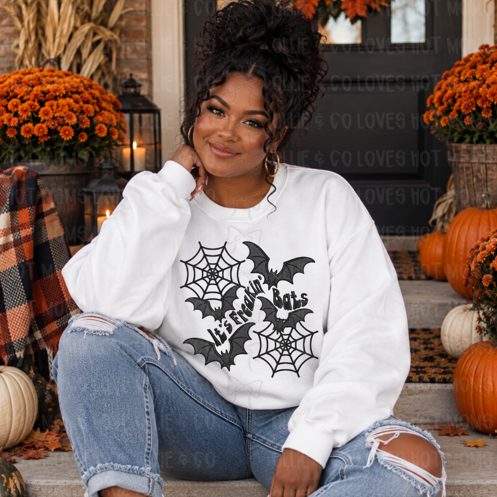 IT'S FREAKIN BATS - FAUX EMBROIDERED - DTF TRANSFER