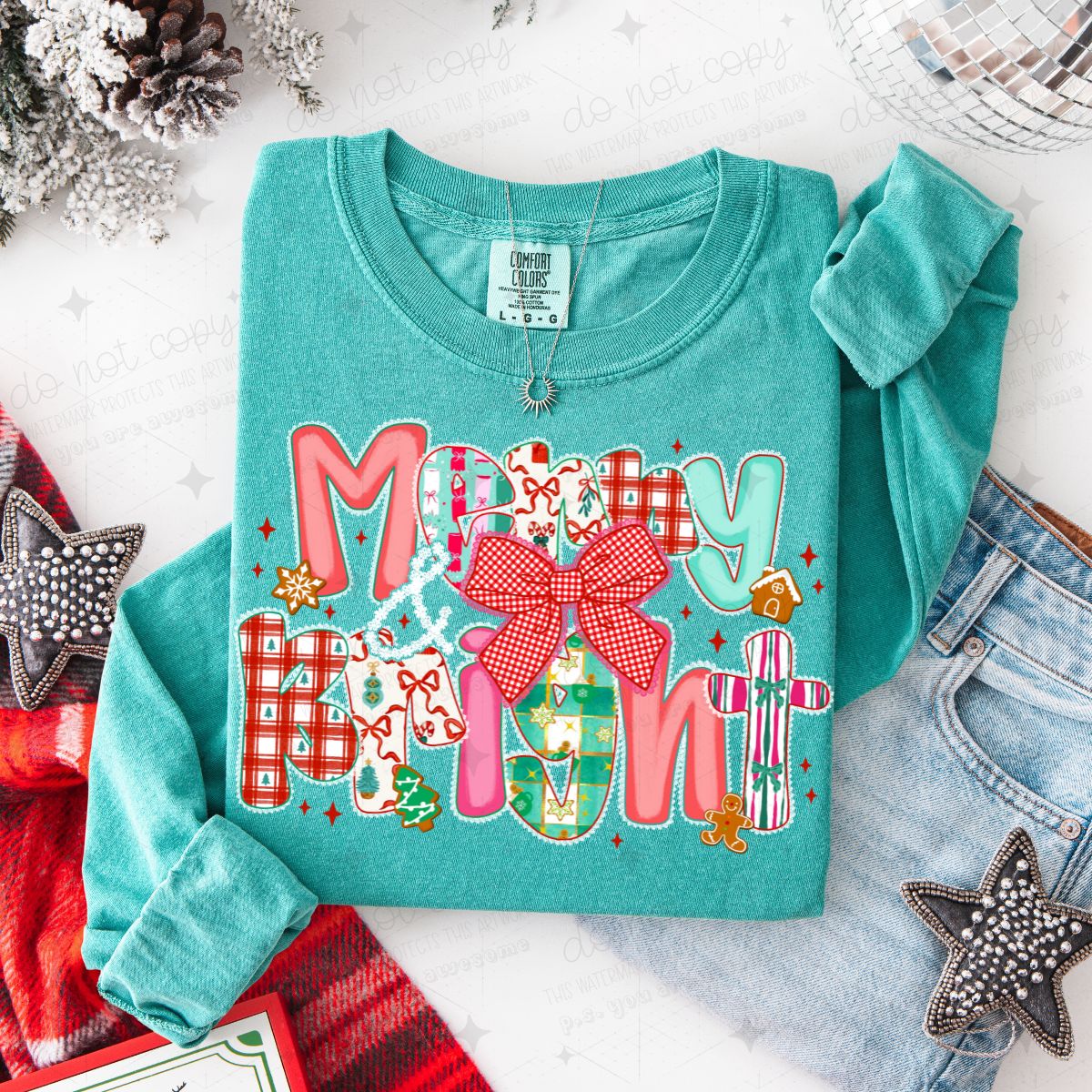 COQUETTE MERRY & BRIGHT - DTF TRANSFER