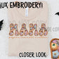 Groovy Pumpkins Faux Embroidery Mama, Aunt, Grandma, Etc. with Kids names