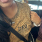 Brown Leopard Men's Business Names Tee- Front & Back