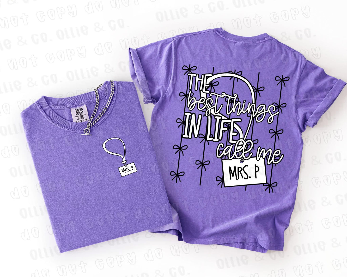 THE BEST THINGS IN LIFE CALL ME - FRONT+BACK - CUSTOM TRANSFER