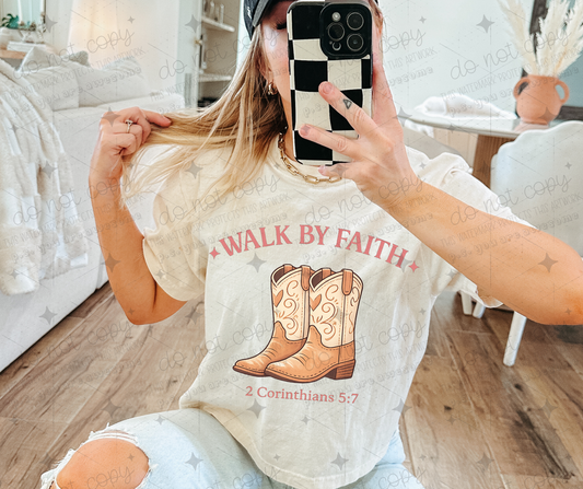 WALK BY FAITH BOOTS - DTF TRANSFER