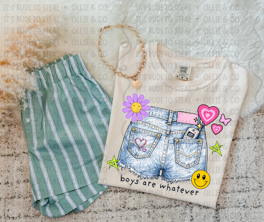 BOYS ARE WHATEVER - *OLLIE & CO EXCLUSIVE* - DTF TRANSFER*