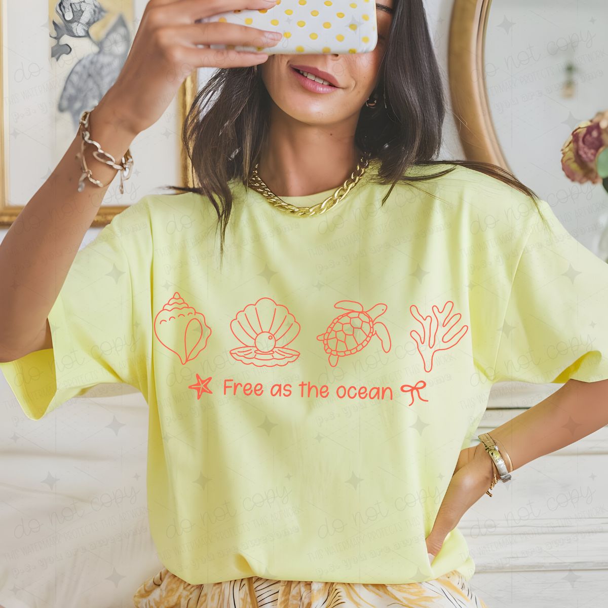 COQUETTE FREE AS THE OCEAN - DTF TRANSFER