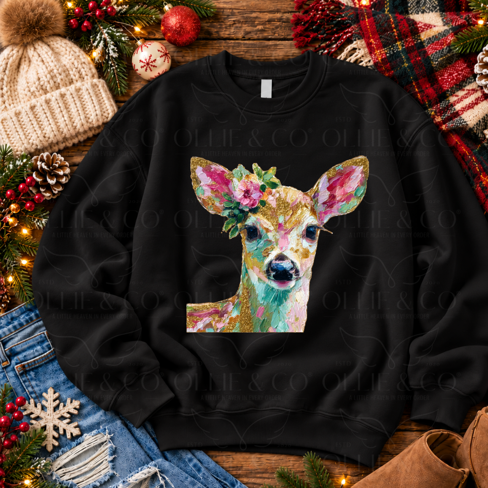 WATERCOLOR DOE - FAUX PAINT - DTF TRANSFER