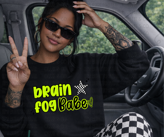 BRAIN FOG BABE - *OLLIE & CO EXCLUSIVE* - DTF TRANSFER*