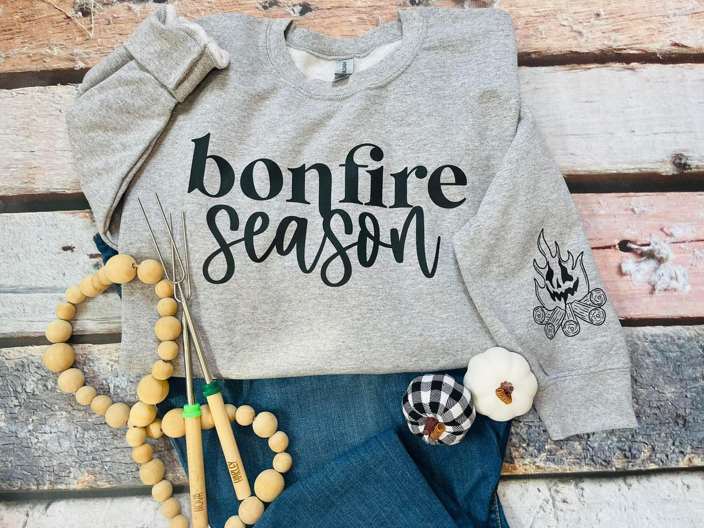 Bonfire Season with sleeve Screenprints