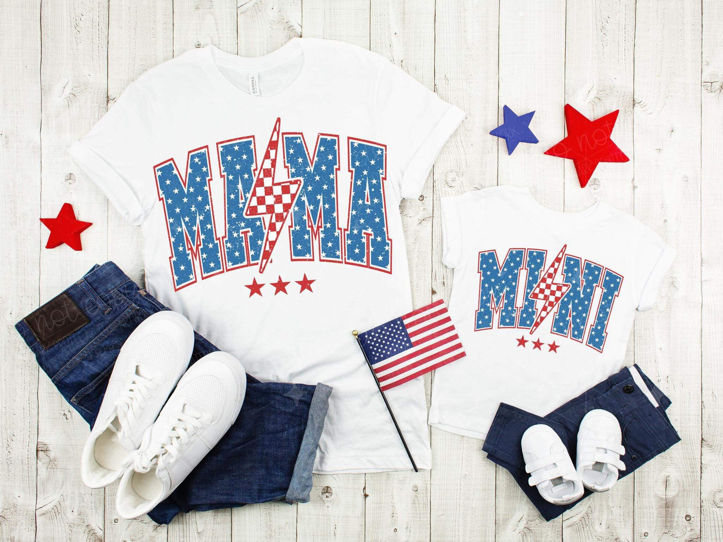 mini patriotic bolt TODDLER TEE