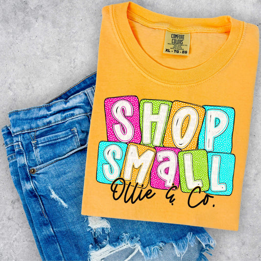 Shop Small Boxy Business Name Completed Tee