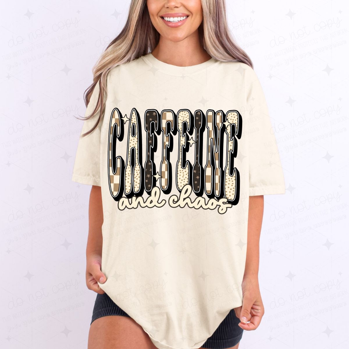 CAFFEINE AND CHAOS - COMPLETED TEE