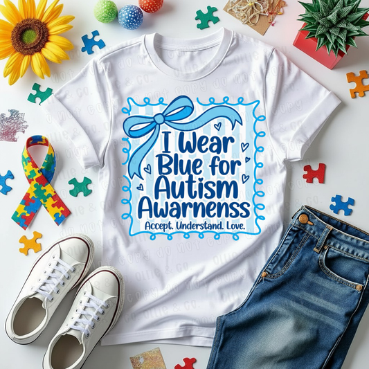 I WEAR BLUE - DTF TRANSFER