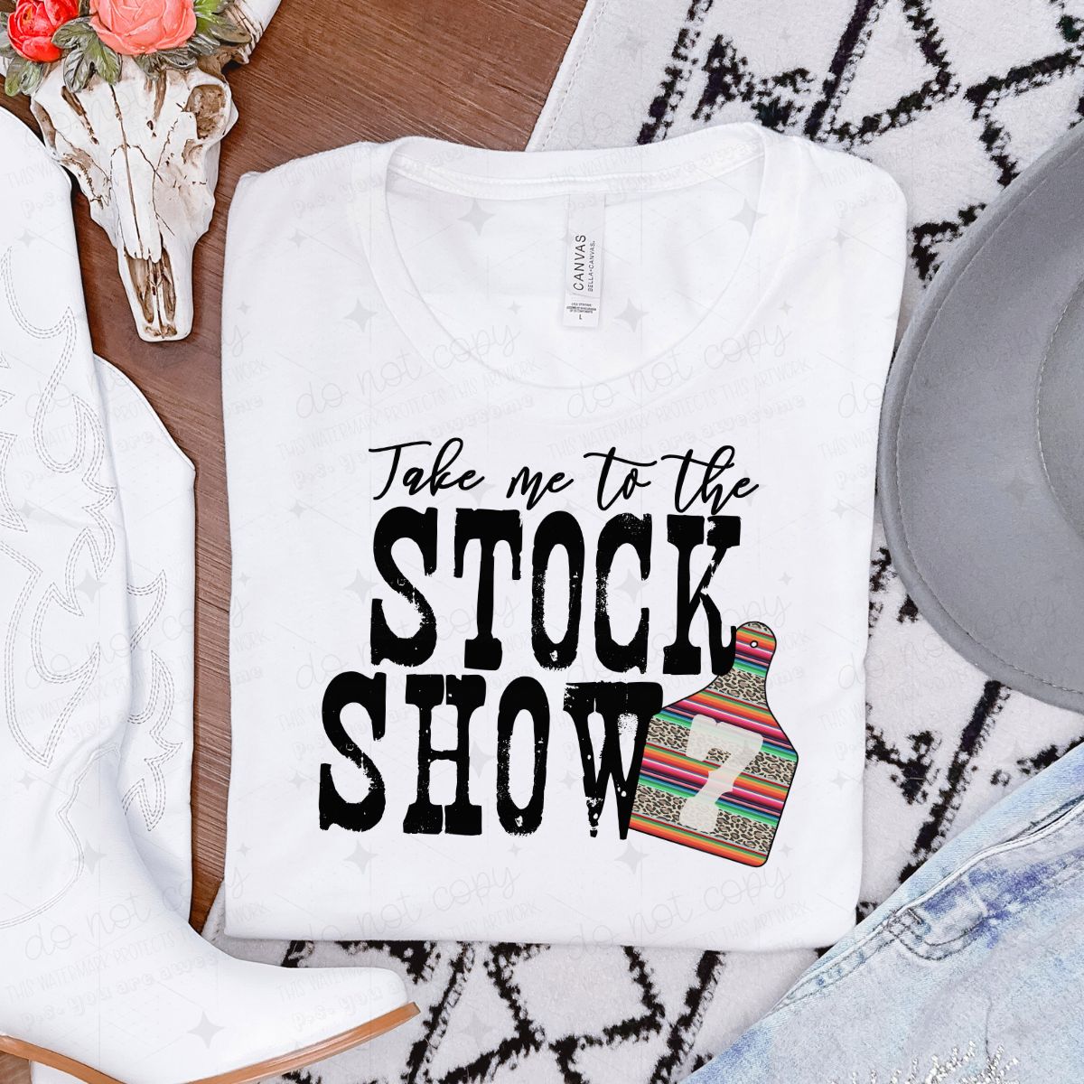 TAKE ME TO THE STOCK SHOW *W/NUMBER PADDLE* - DTF TRANSFER