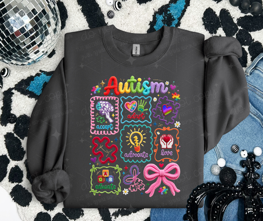 AUTISM COQUETTE DOODLE - DTF TRANSFER