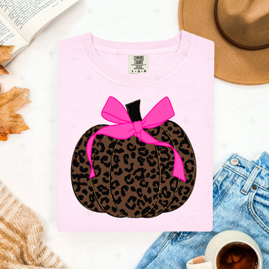 COQUETTE LEOPARD PUMPKIN - COMPLETED TEE
